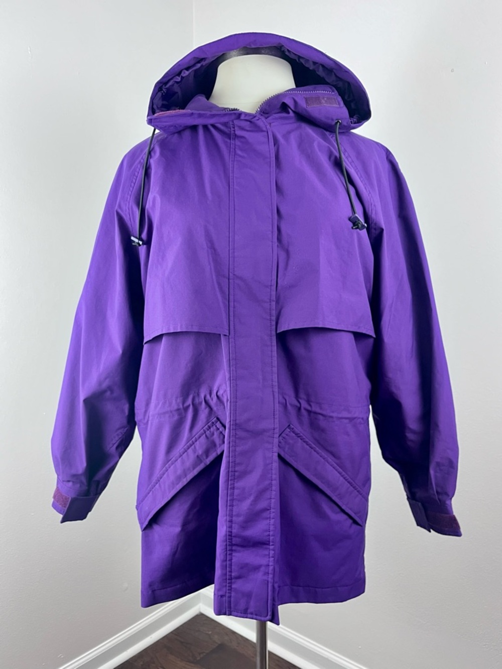 Eddie Bauer Gore-Tex Purple Hooded Rain Jacket